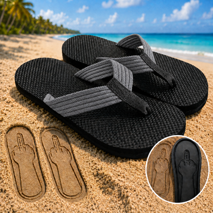 Middle Finger Flip Flops