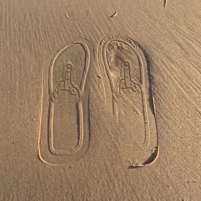 Middle Finger Flip Flops